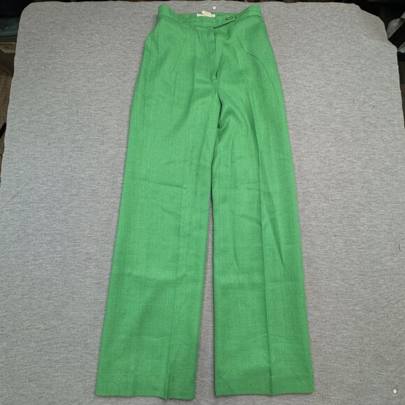 Vintage JH Collectibles Womens 8-11 Kelly Green Vest and Wide-Leg Pantsuit Set - Picture 9 of 16